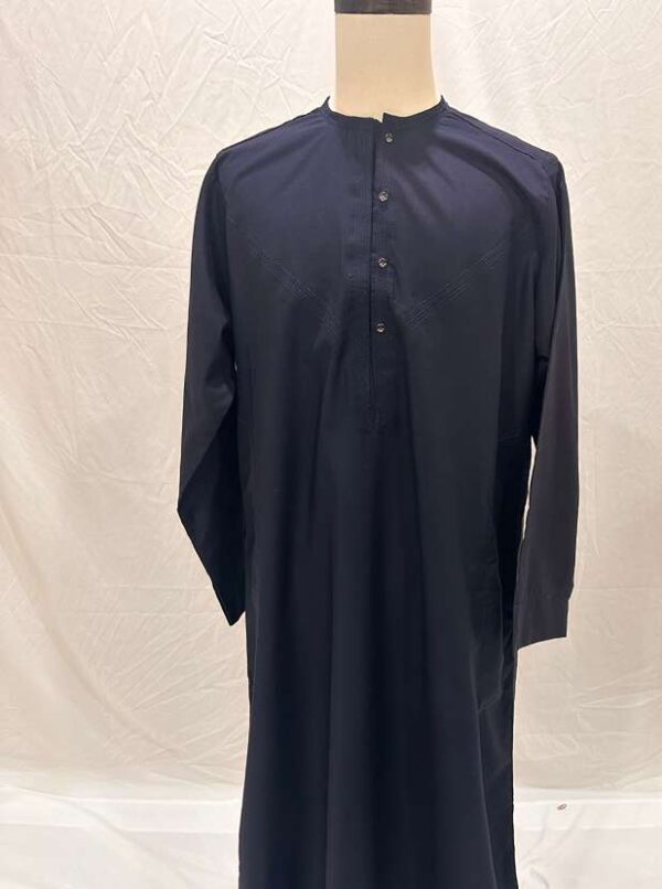 WhatsApp Image 2026-02-08 at 11.45.21 PM Men’s Classic Thobe – Premium Wash & Wear Fabric | Navy Blue
